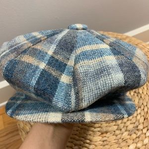Plaid wool hat